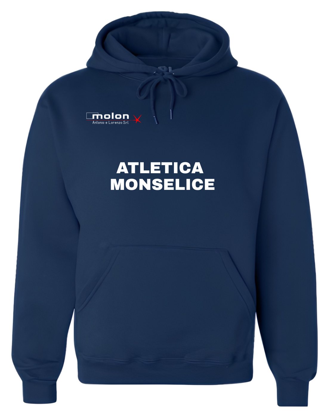 Felpa blu con cappuccio