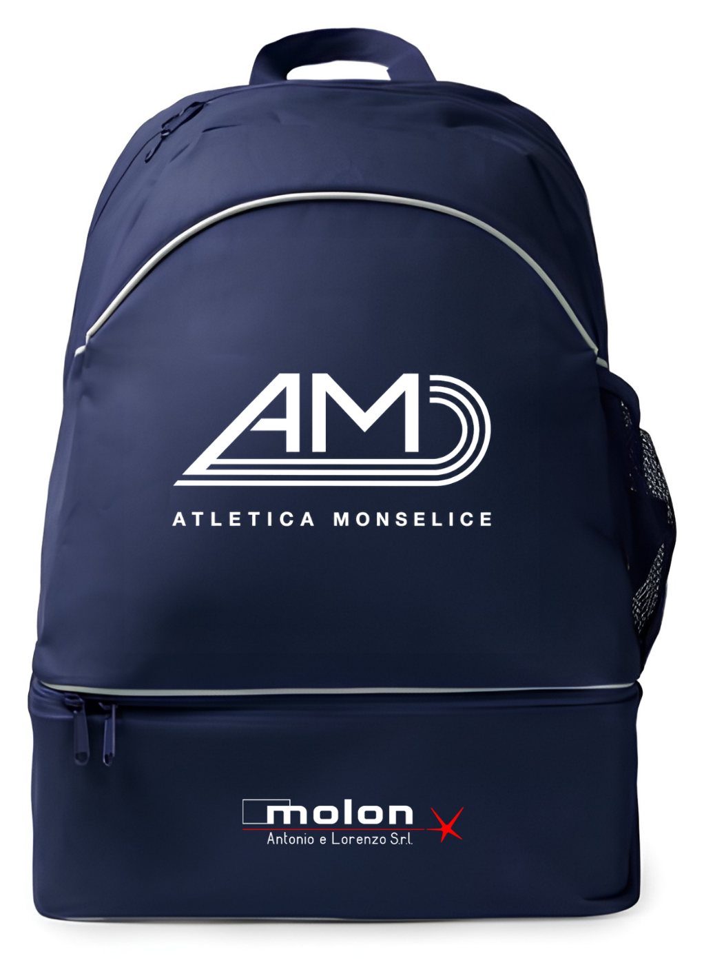 Zaino blu con marchio AM
